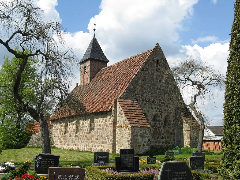 Church in Milow, district Ludwigslust-Parchim, Mecklenburg-Vorpommern, Germany