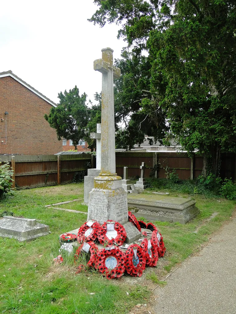 The War Memorial in Whitton churchyard