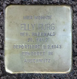 Stolperstein dedicated to Elly Burg