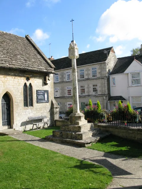 14th-century churchyard cross in St Mary's parish churchyard, Cricklade, Wiltshire