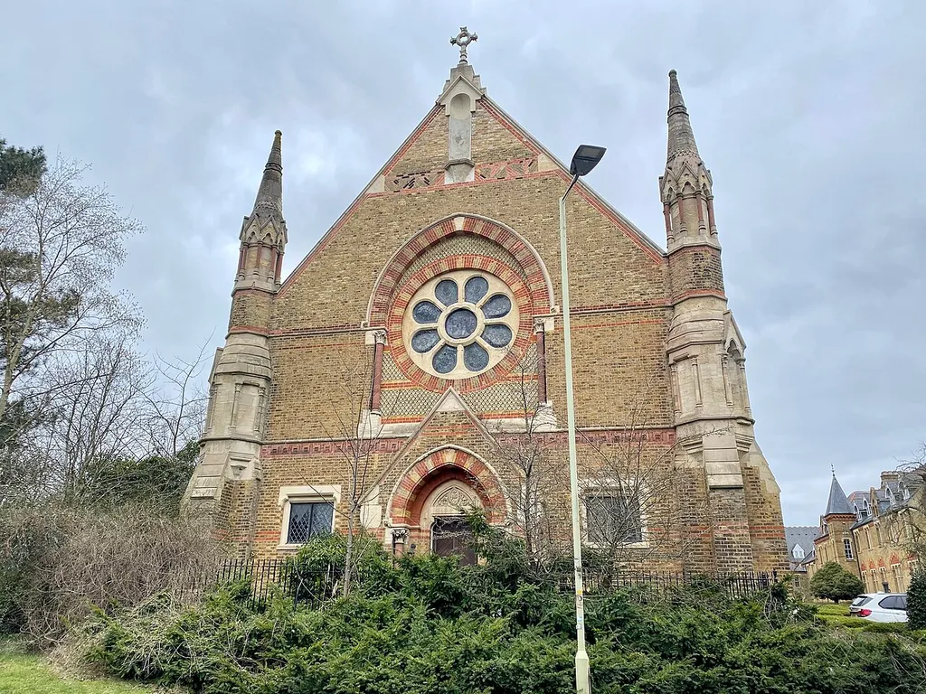 Former chapel of the London Orphan Asylum, Watford, March 2025
