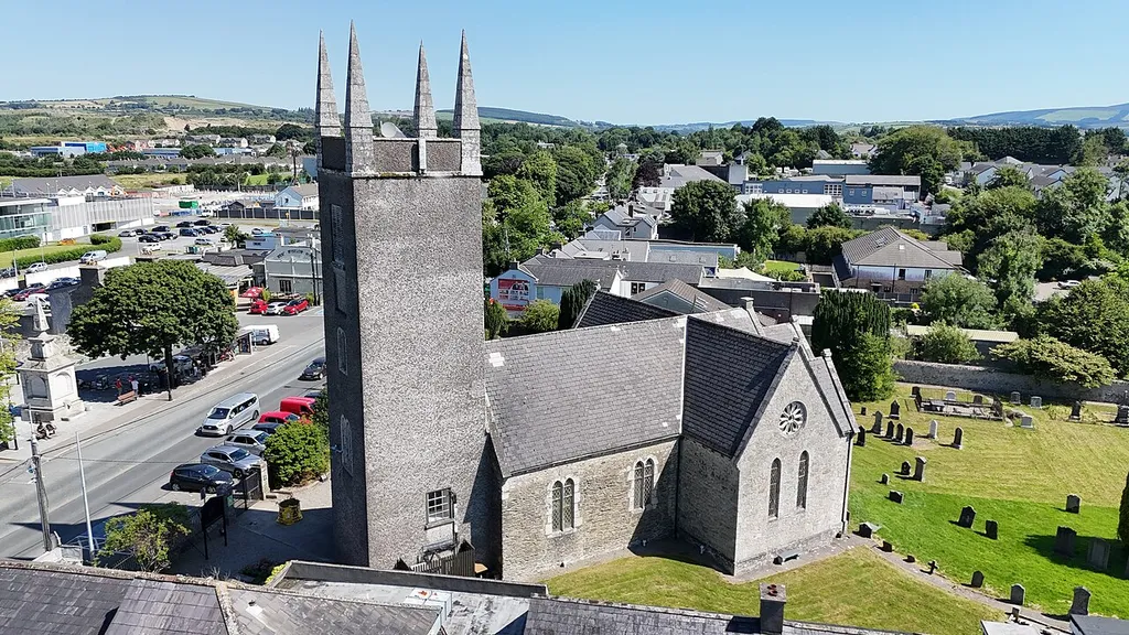 St Mary's Church of Ireland, Blessington aerial photo