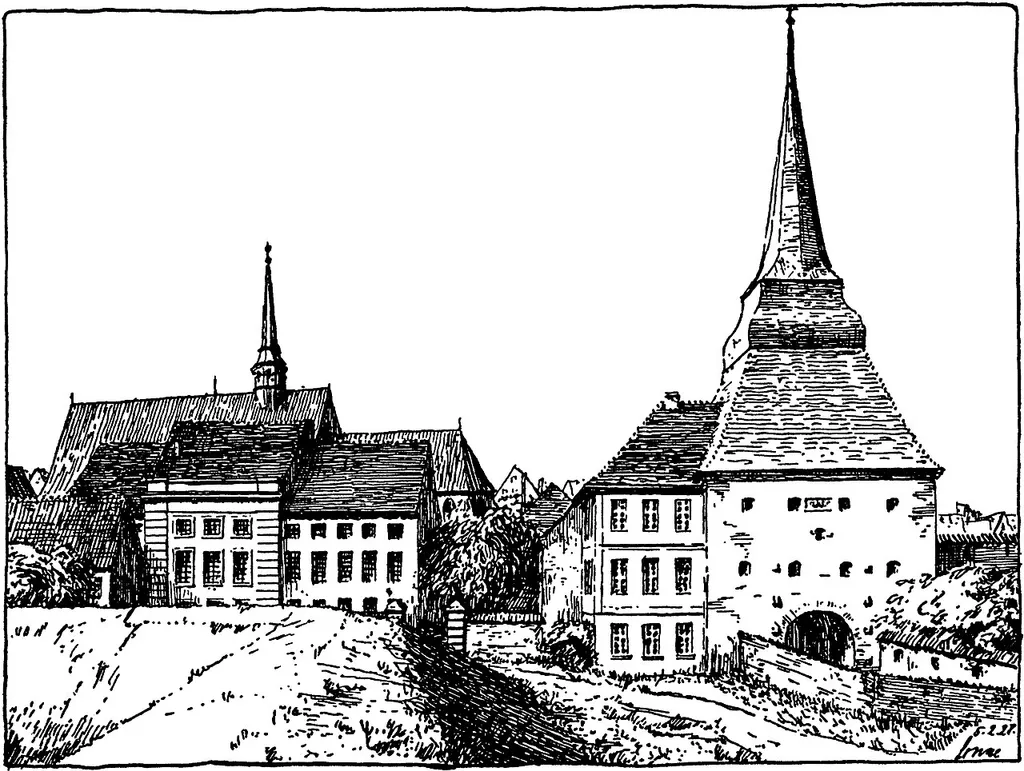 Darstellung des Steintors in der Hansestadt Rostock