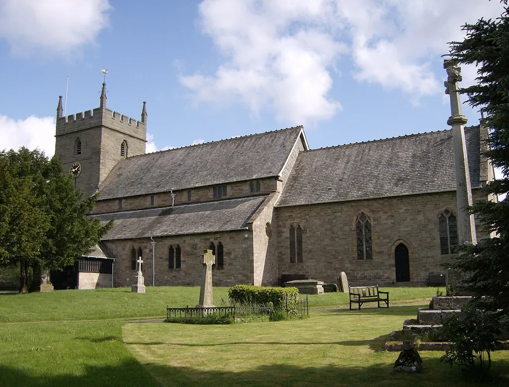 Parish church of St Mary the Virgin, Burghill, Herefordshire, seen from the south