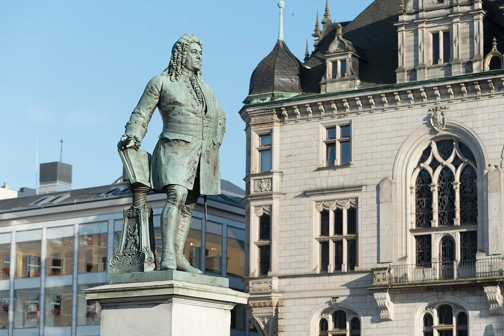 Halle (Saale), Marktplatz, Händeldenkmal