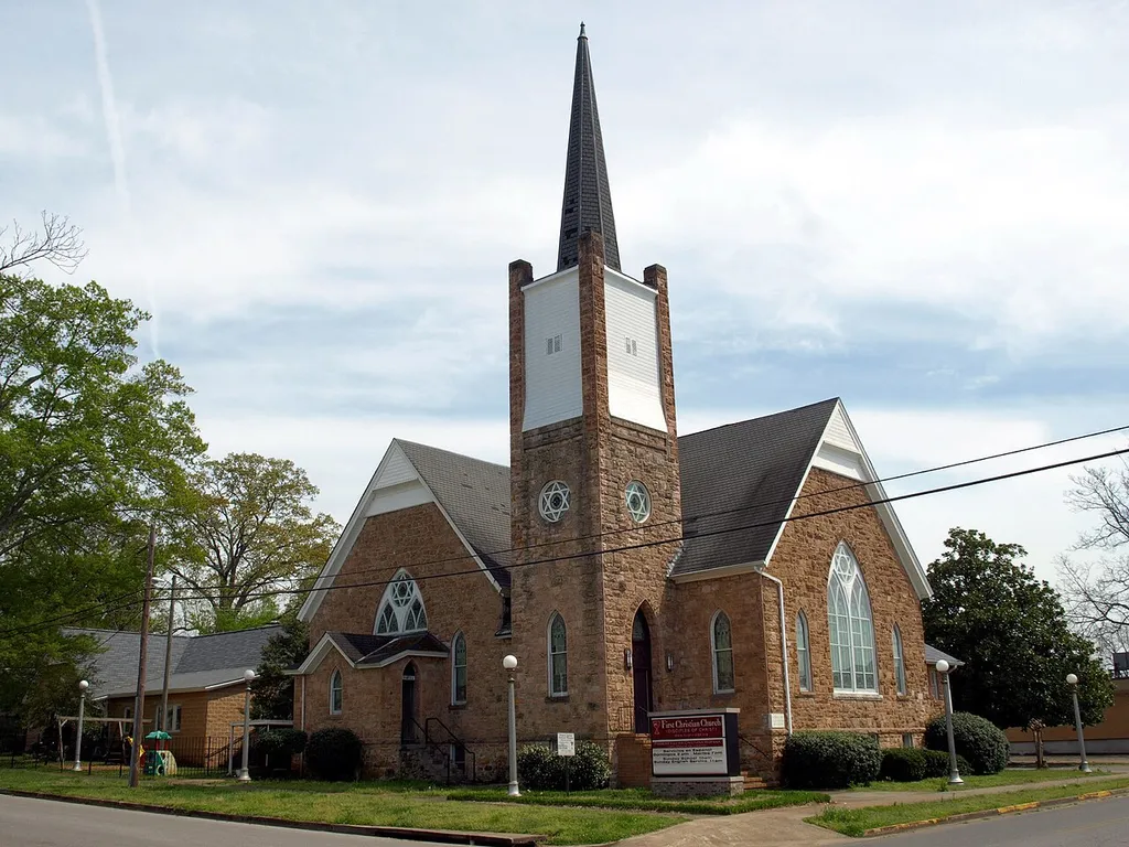 Saint Paul's Methodist Episcopal Church in Anniston, Alabama, listed on the National Register of Historic Places