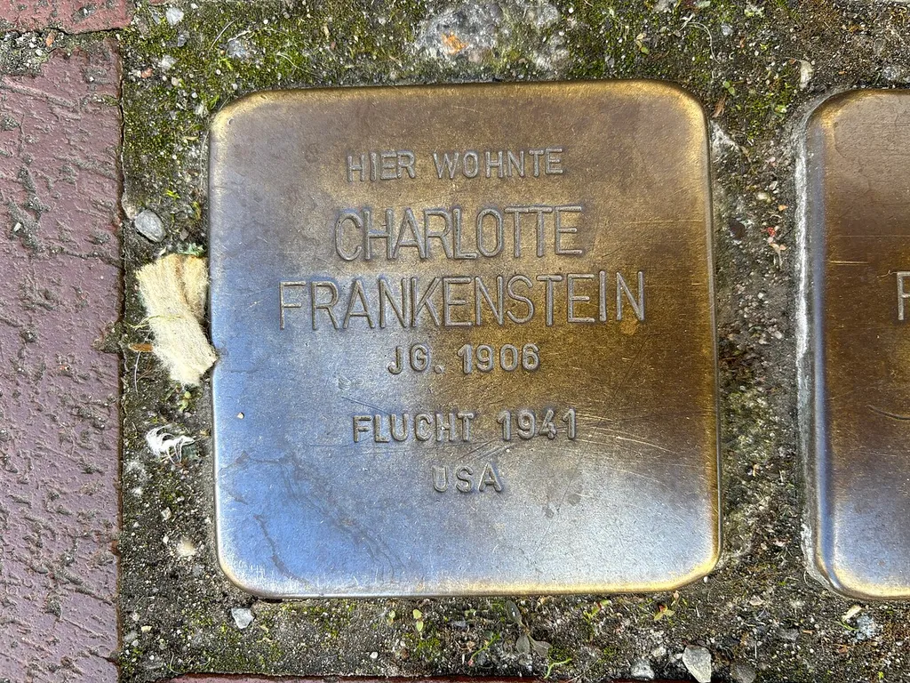 Stolperstein dedicated to Charlotte Frankenstein