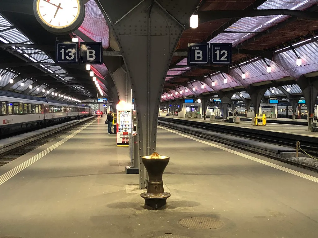 Zurich Main Train Station Track 13 & 12 B