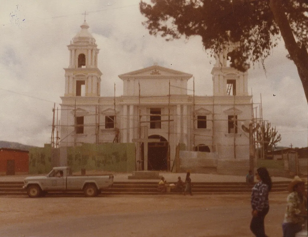 Church on main square, Chimaltenango, Guatemala