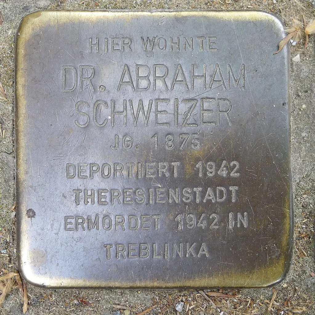 Stolperstein für Abraham Schweitzer, Stuttgart, Gymnasiumstraße 23