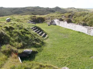 Remains of old parish church (of St Piran)