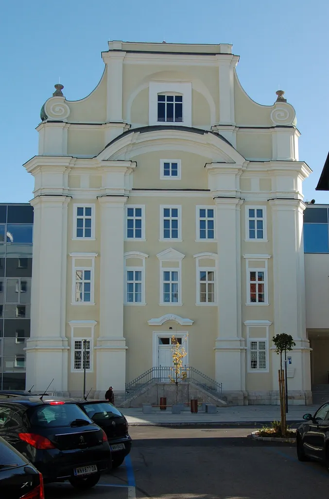 The former Carmelite church in Wiener Neustadt, Lower Austria, has been made part of Fachhochschule (i.e. University of Applied Siences) Wiener Neustadt campus.
