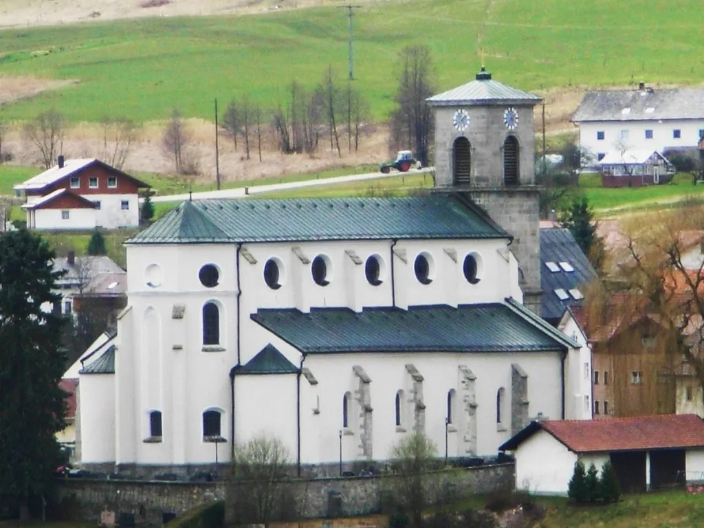 Gotteszell, St Anna Parish Church (until 1803 church of the Cistercian abbey) from north-east.