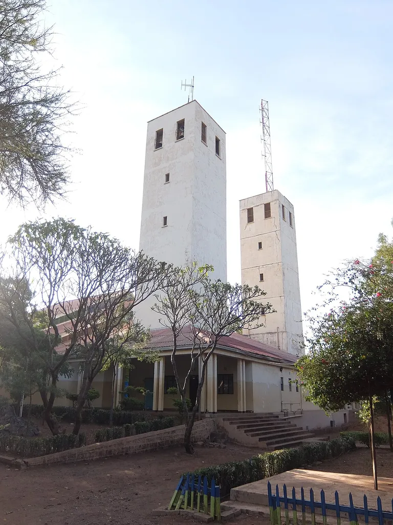 The Catholic church in Isiolo, seen from the front.