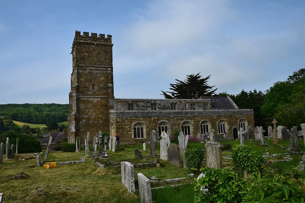 Abbotsbury Church (St. Nicholas), Dorset, 9 June 2016. 15th Century Perpendicular. In the English Civil War, Royalists beseiged Parliamentarians in the church.