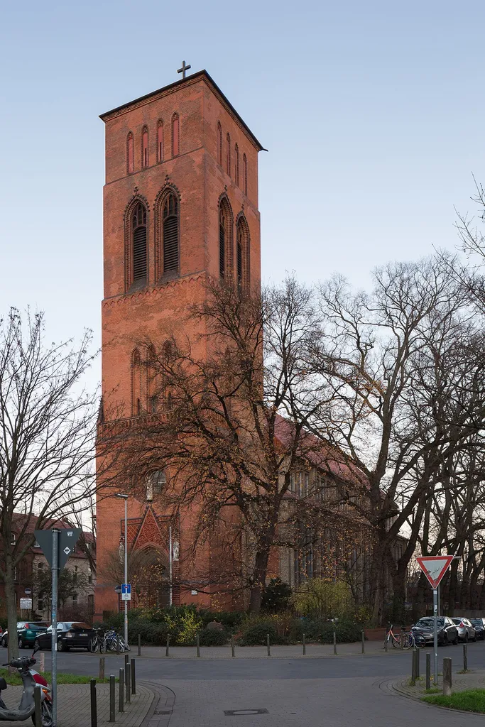 Marienkirche church located at Marschnerstrasse in Nordstadt quarter of Hannover, Germany.