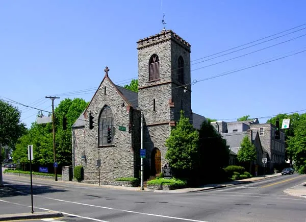 St. Johns Episcopal Church listed on the National Register of Historic Places in Roanoke, Virginia, USA