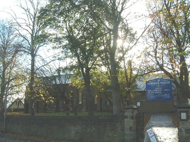 Holy Trinity parish church, Peareth Hall Road, Usworth, Tyne and Wear, seen from the north