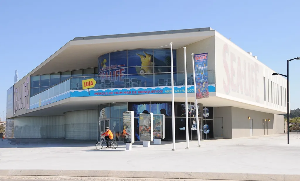 Sea Life building in Nevogilde Porto, Portugal.