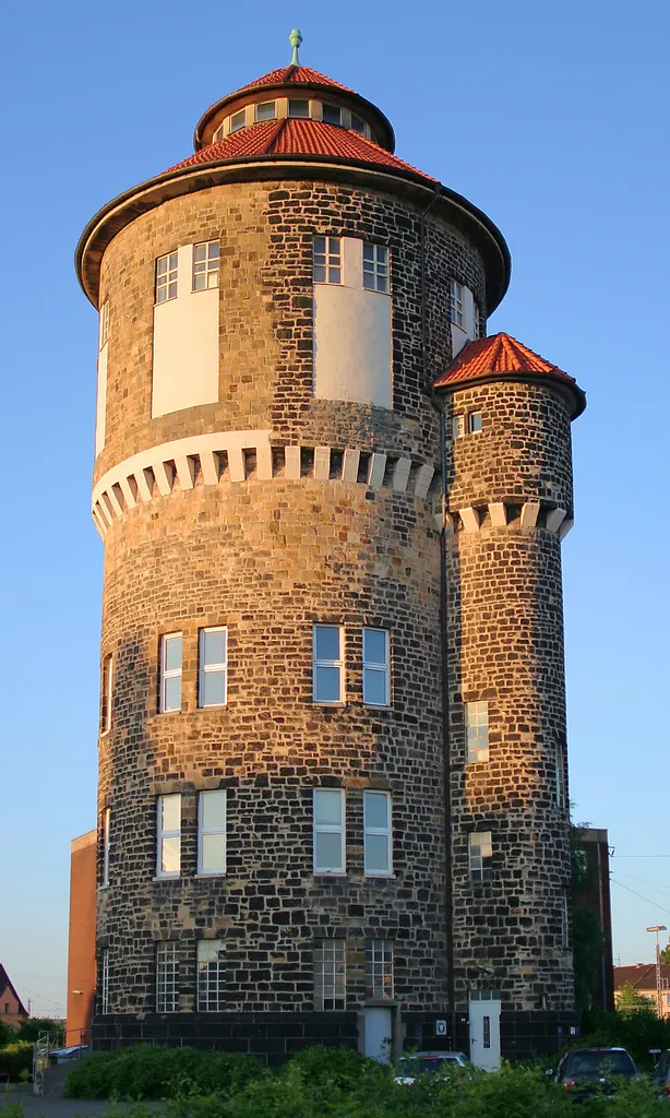 The water tower by the central station of Osnabrück, Germany