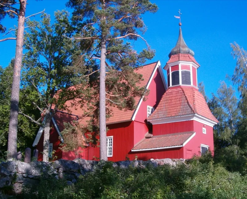 The Wooden Church of Angelniemi, Halikko, Finland.