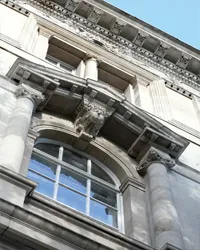 The front facade of the historic RUSI headquarters, built in 1894.