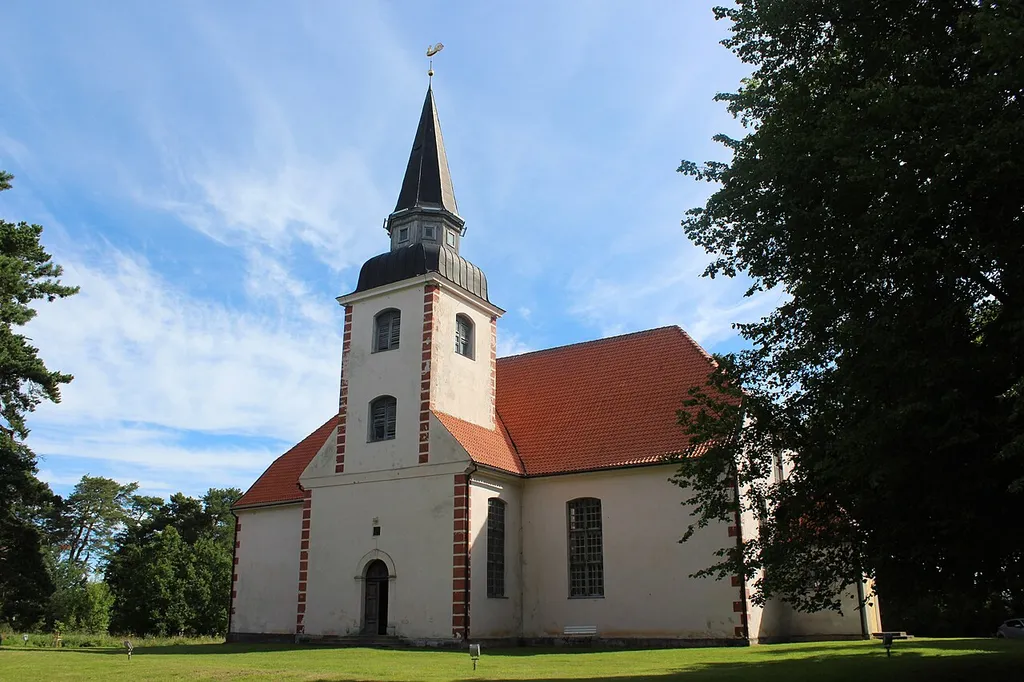 The Liepupe lutheran church in Jelgavkrasti, Liepupe parish.