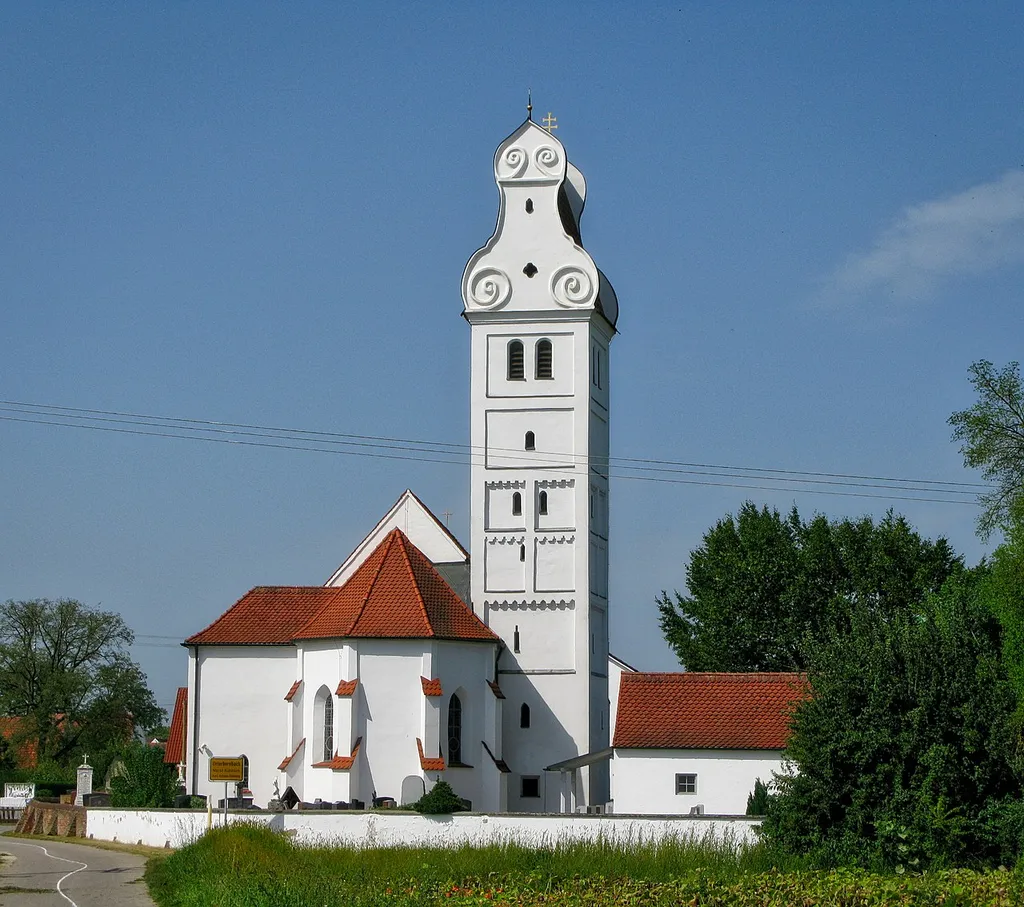 Church in Unterbernbach, Bavaria, Germany