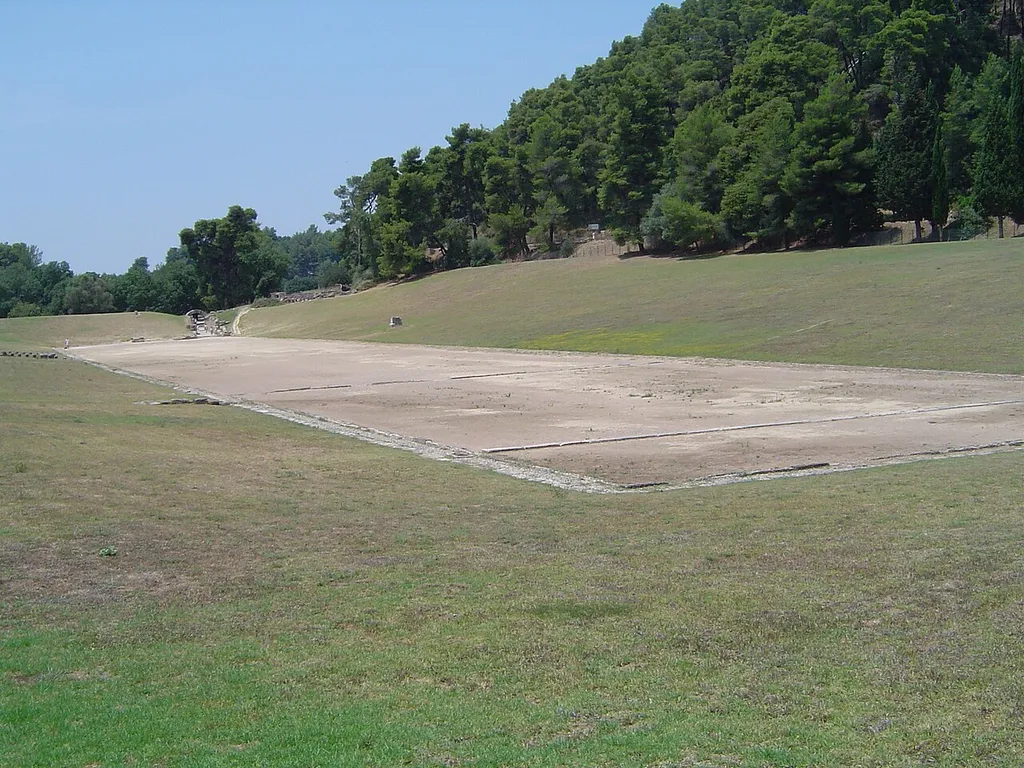 Olympic Race Track in antique Olympia, Greece