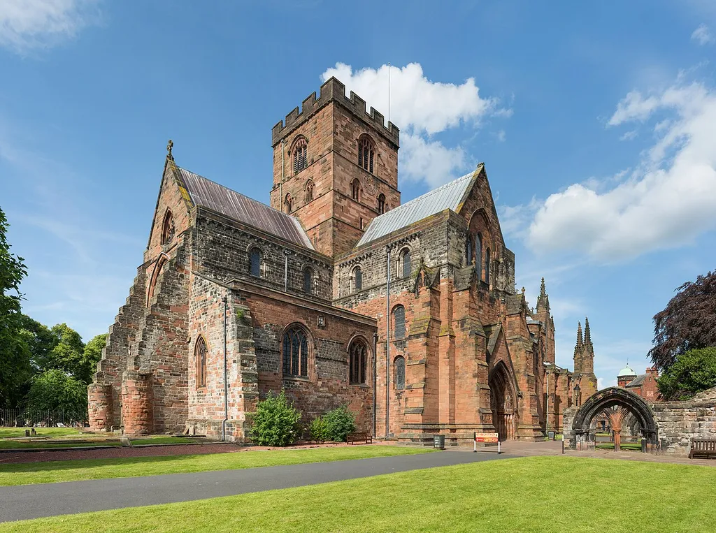 The exterior of Carlisle Cathedral as viewed from the