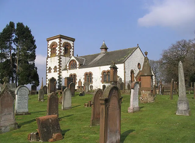 Irongray Parish Church This Church of Scotland building stands on an ancient holy site. The present church was rebuilt in 1803 with the tower added in 1872. (Source: Macsiccar's Scottish World)
