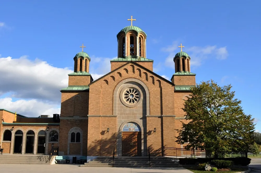 The Saint Nicholas Serbian Orthodox Cathedral in Hamilton, Ontario, Canada.