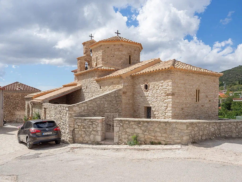 The 12th century church of Saint Athanasius in Chalandritsa, Achaea.