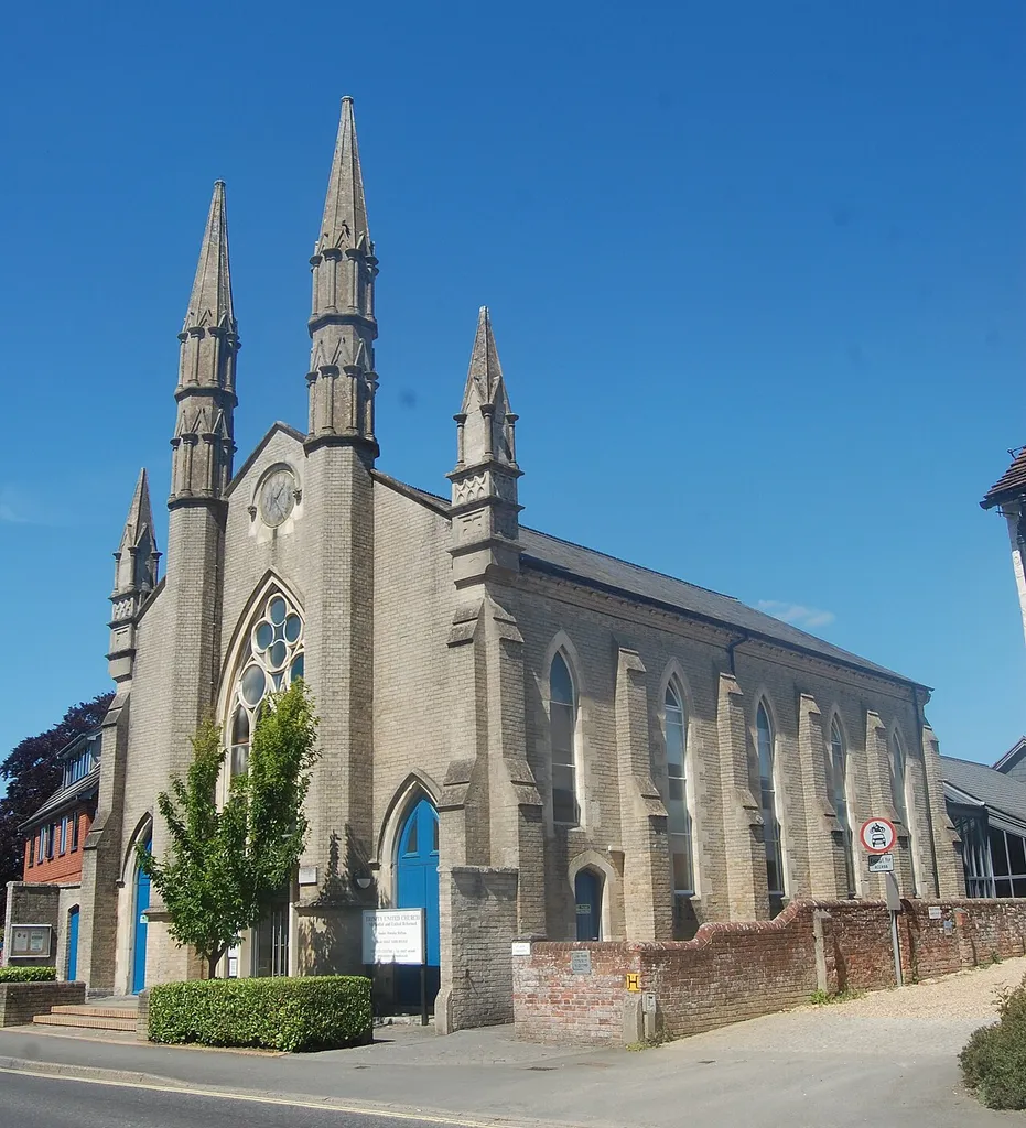 Trinity Church (URC and Methodist), Trinity Centre, Christchurch Road, Ringwood, New Forest District, Hampshire, England.