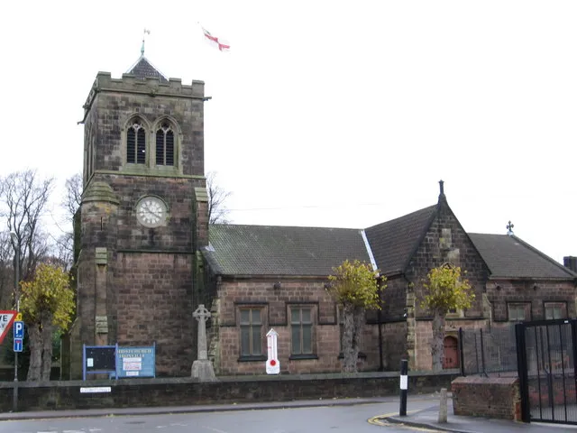 Christ Church parish church, Ironville, Derbyshire, seen from the south