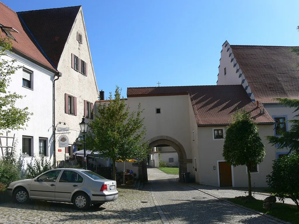 Windberg monastery ( Lower Bavaria ). Romanesque portal ( 12th century ) to the monastery.