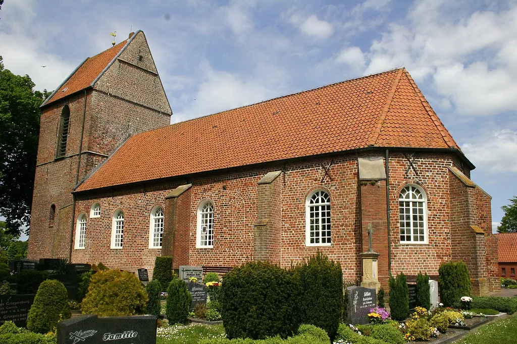 Historic Peter and Paul Church in Völlen, district of Leer, East Frisia, Germany