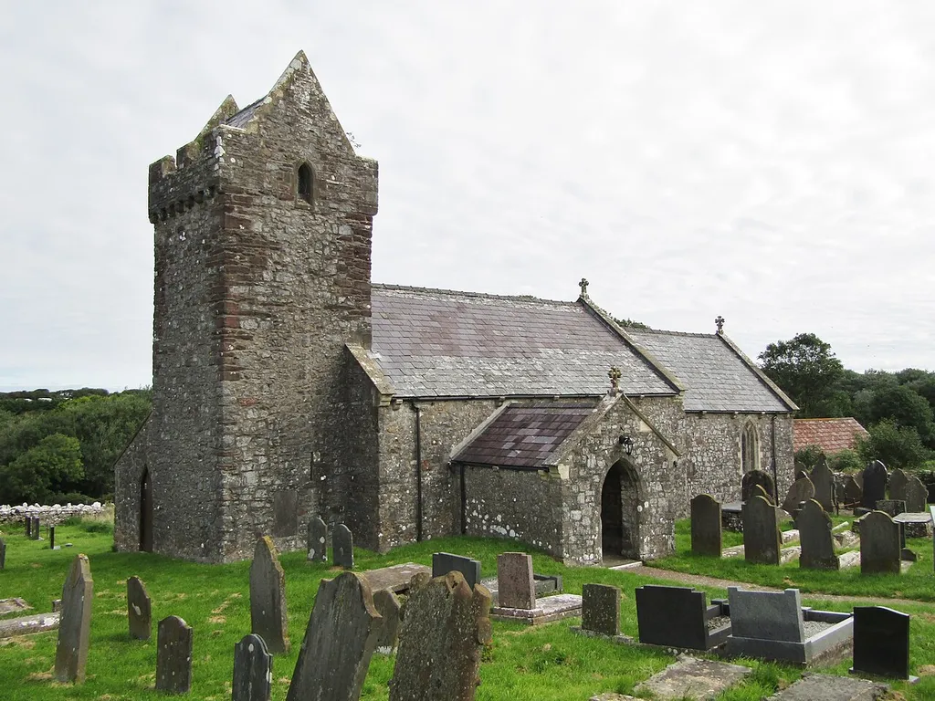 Llanddewi - St David's Church. St David's is a medieval church, ca 12th-13th century.