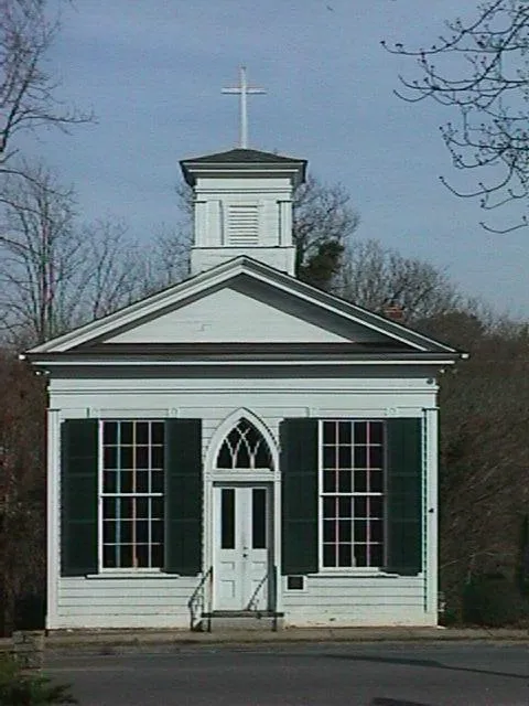 Historic St. John's Episcopal Church (later Trinity Lutheran Church) Rutherfordton, NC, currently headquarters of the Rutherford County Historical Society which owns the property.