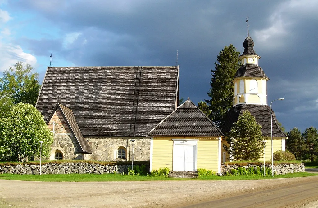 Medieval Church of Tuulos in Tuulos, Finland. Building started probably in 1480.