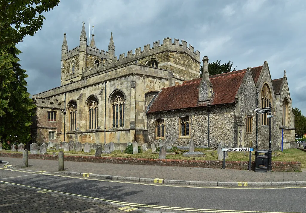 St Michael's Church, Basingstoke. .mw-parser-output .messagebox{margin:4px 0;width:auto;border-collapse:collapse;border:2px solid var(--border-color-progressive,#6485d1);background-color:var(--background-color-neutral-subtle,#fbfcff);color:var(--color-base,#202122);box-sizing:border-box;border-inline-start-width:8px}.mw-parser-output .messagebox.mbox-small{font-size:88%;line-height:1.25em}.mw-parser-output .mbox-warning,.mw-parser-output .mbox-speedy{border:2px solid var(--border-color-error,#b22222);background:var(--background-color-error-subtle,#ffdbdb);border-inline-start-width:8px}.mw-parser-output .mbox-serious,.mw-parser-output .mbox-delete,.mw-parser-output .mbox-stop{border:2px solid var(--border-color-error,#b22222);border-inline-start-width:8px}.mw-parser-output .mbox-issue,.mw-parser-output .mbox-content{border:2px solid #f28500;background:var(--background-color-warning-subtle,#ffe);border-inline-start-width:8px}.mw-parser-output .mbox-query,.mw-parser-output .mbox-style{border:2px solid #f4c430;background:var(--background-color-warning-subtle,#ffe);border-inline-start-width:8px}.mw-parser-output .mbox-shit{border:2px solid #960;border-inline-start-width:8px}.mw-parser-output .mbox-license{border:2px solid #88a;border-inline-start-width:initial}.mw-parser-output .mbox-legal{border:2px solid var(--border-color-notice,#666);background:var(--background-color-base,#fff);border-inline-start-width:8px}.mw-parser-output .mbox-honor{border:2px solid #ca3;background:var(--background-color-warning-subtle,#fcf4db);border-inline-start-width:8px}.mw-parser-output .mbox-growth{border:2px solid #8d4;background:var(--background-color-success-subtle,#d5fdf4);border-inline-start-width:8px}.mw-parser-output .mbox-move{border:2px solid #93c;border-inline-start-width:8px}.mw-parser-output .mbox-protection,.mw-parser-output .mbox-message{border:2px solid var(--border-color-base,#aaa);border-inline-start-width:8px}.mw-parser-output .messagebox .mbox-text{border:none;padding:0.2