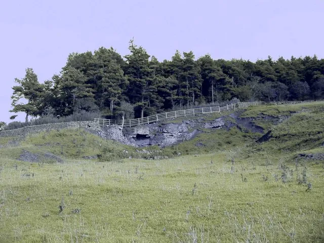 Downhill Quarry (disused) near Halton Castle, Corbridge, Northumberland, England.