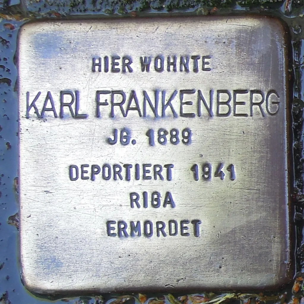 Stolperstein dedicated to Karl Frankenberg