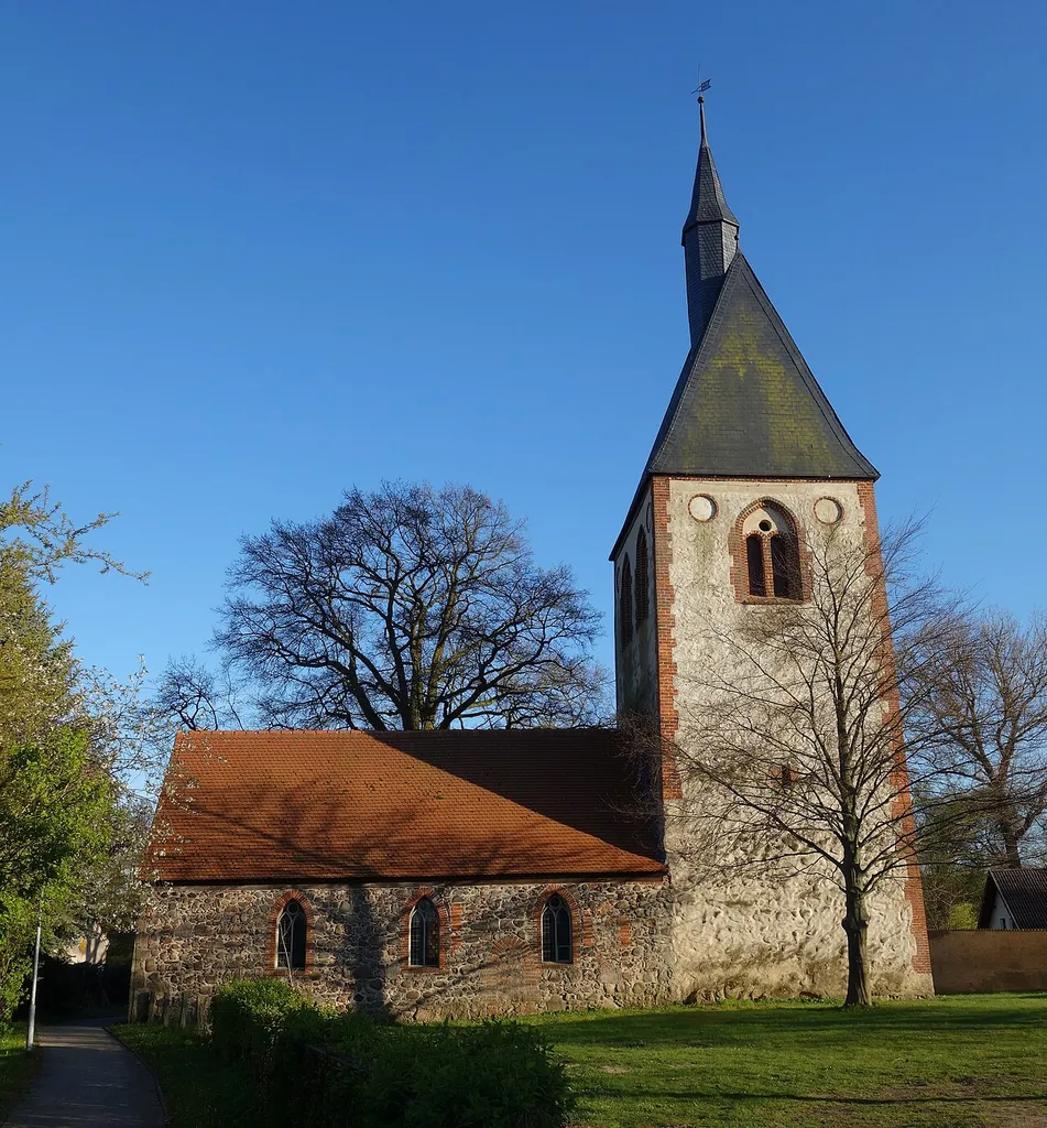 Northern view of church in Beveringen, Pritzwalk municipality, Prignitz district, Brandenburg state, Germany
