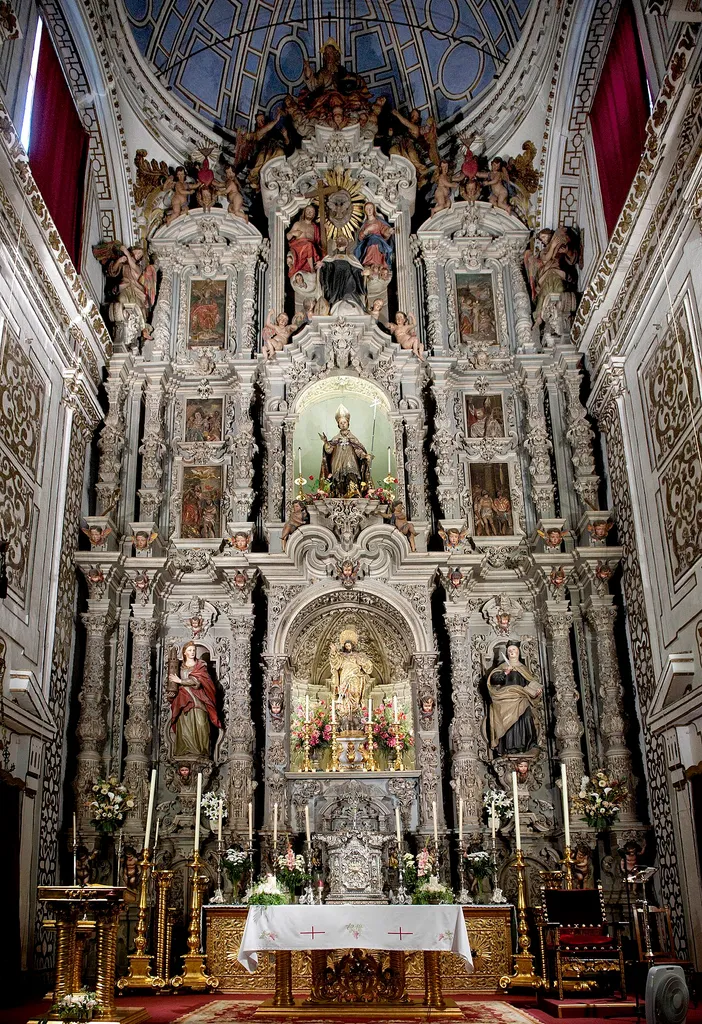 Pedro Duque Cornejo, Retablo Mayor, 1747, monasterio de San Leandro, Sevilla. Foto: Antonio del Junco.