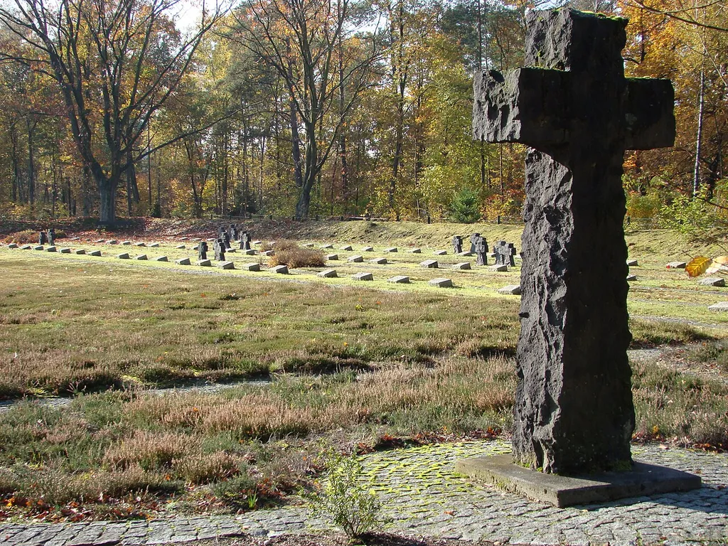German war cemetery at Lohheide, Bergen-Hohne, Lower Saxony, Germany.