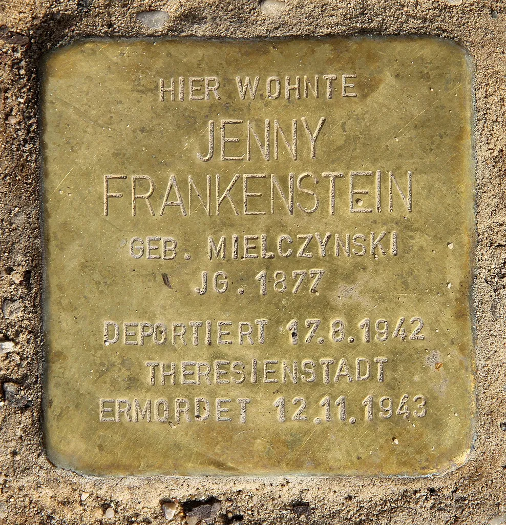 Stolperstein dedicated to Jenny Frankenstein