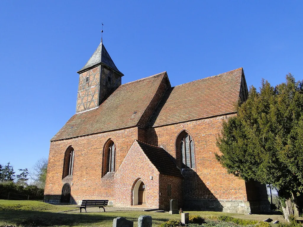Church in Woosten, district Ludwigslust-Parchim, Mecklenburg-Vorpommern, Germany