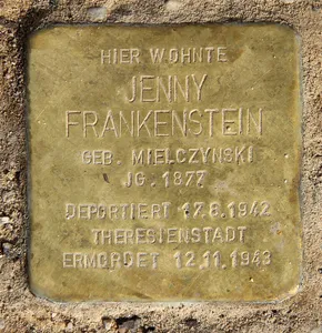 Stolperstein dedicated to Jenny Frankenstein