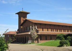 Roman Catholic Church of Saviour, and the brick entrance walls